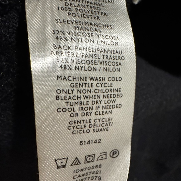 Ann Taylor Black Cardigan with  Gold Chain Design Size M - Picture 10 of 12